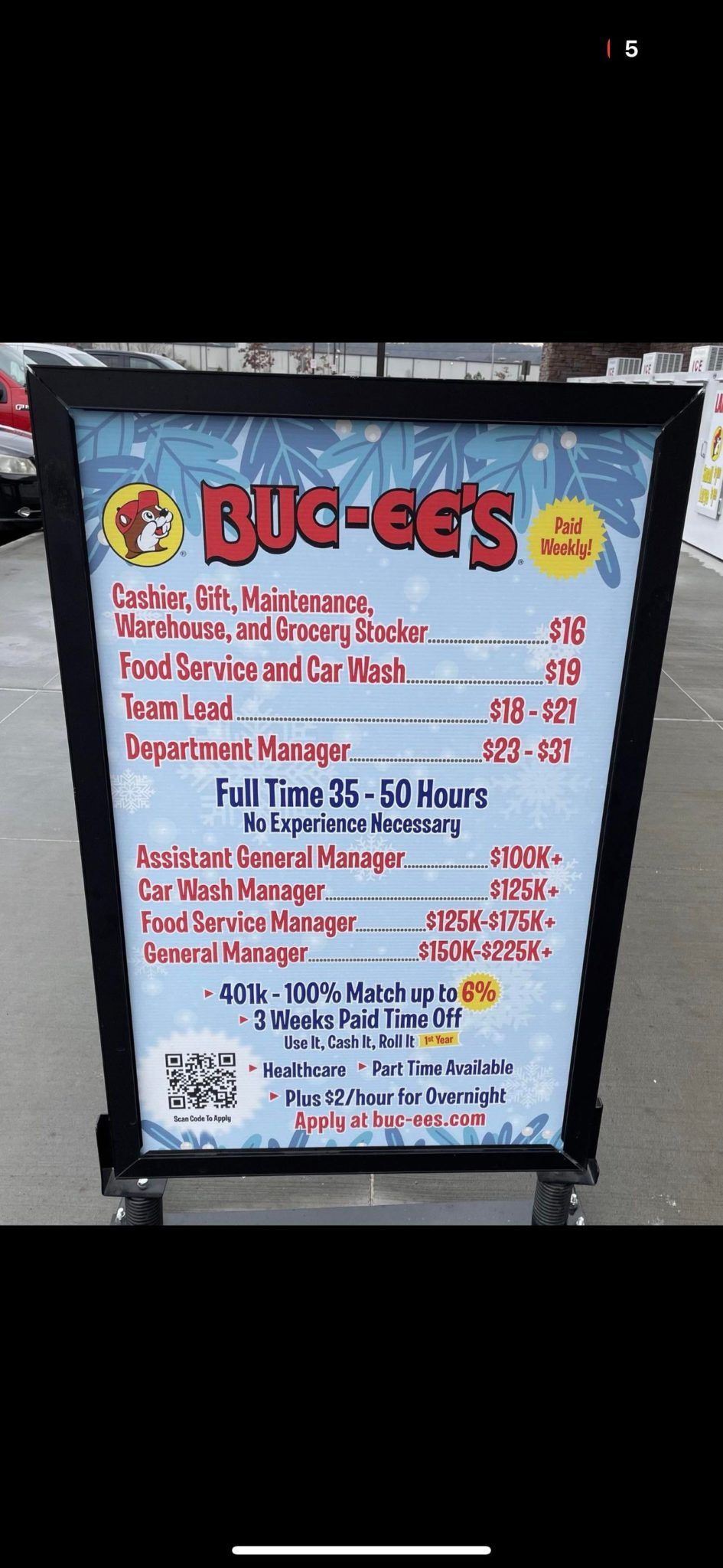 Bucee’s pay structure Antiwork